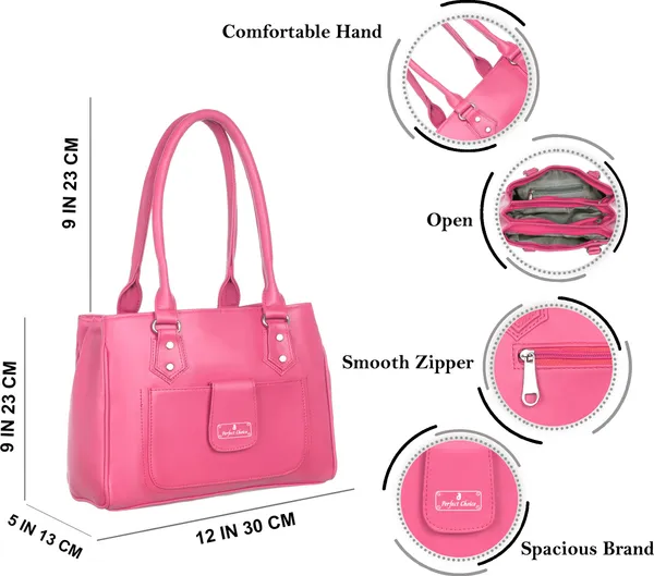 Pink_Pu_Shoulder_Bag_For_Women