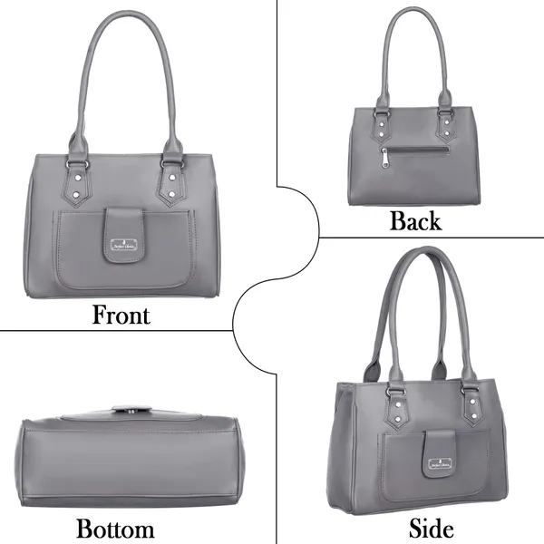 Grey_Pu_Shoulder_Bag_For_Women