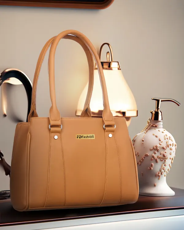 Tan_Artificial_Leather_Shoulder_Bag__For_Women