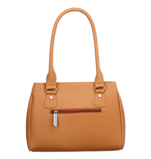 Tan_Artificial_Leather_Shoulder_Bag__For_Women