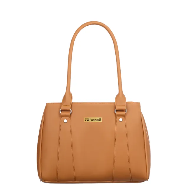 Tan_Artificial_Leather_Shoulder_Bag__For_Women