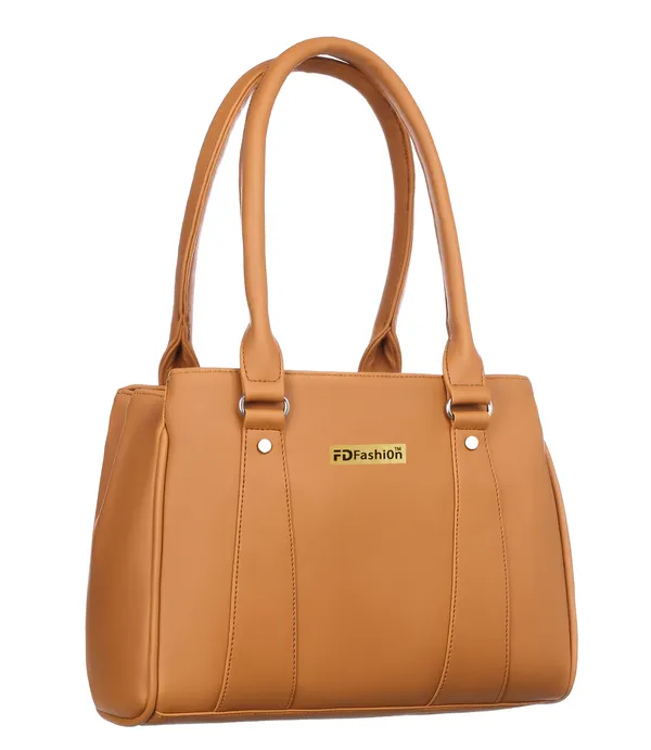 Tan_Artificial_Leather_Shoulder_Bag__For_Women