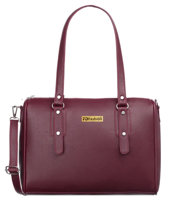 Maroon_Pu_Shoulder_Bag_For_Women