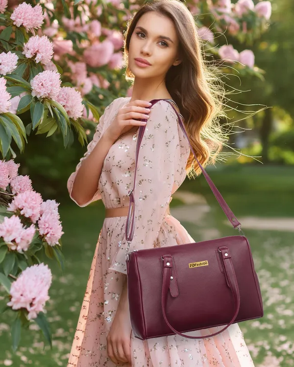 Maroon_Pu_Shoulder_Bag_For_Women