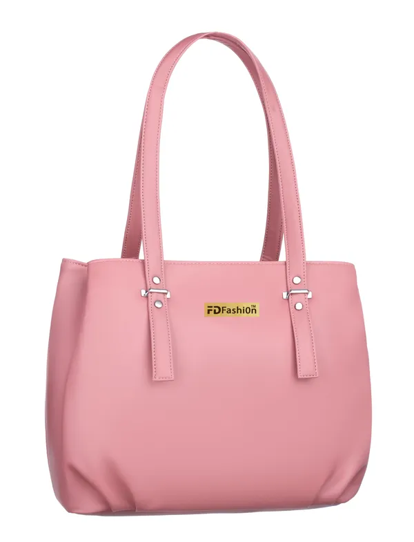 Pink_Artificial_Leather_Shoulder_Bag__For_Women