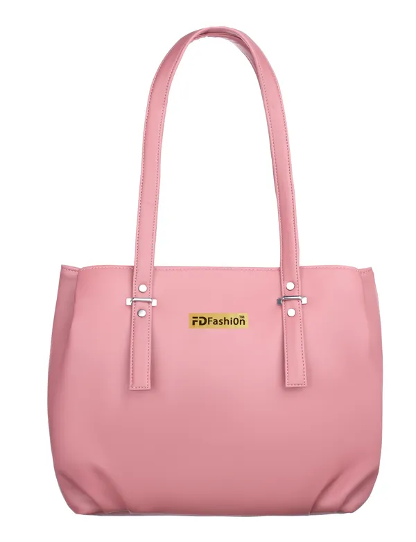 Pink_Artificial_Leather_Shoulder_Bag__For_Women