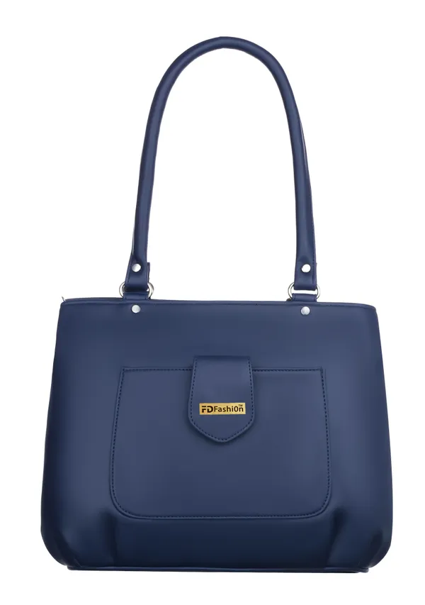 Blue_Artificial_Leather_Shoulder_Bag_For_Women