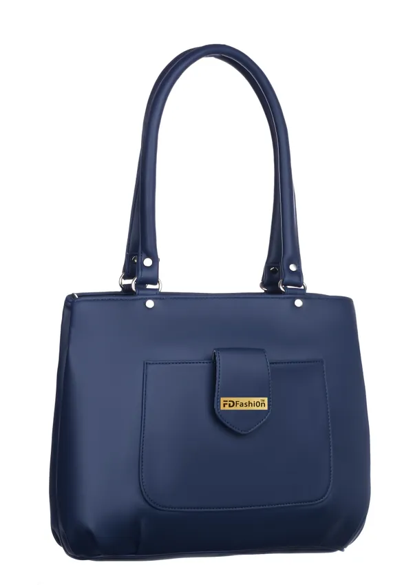 Blue_Artificial_Leather_Shoulder_Bag_For_Women