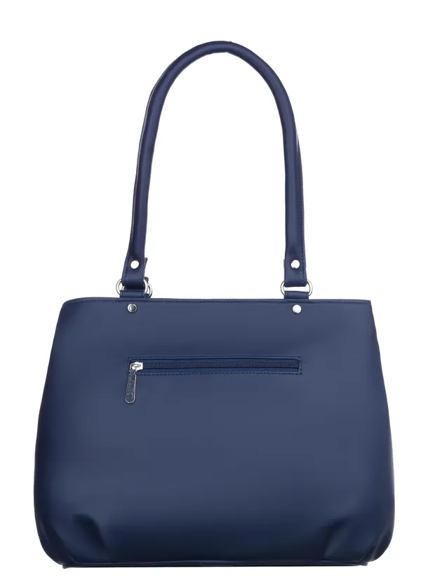 Blue_Artificial_Leather_Shoulder_Bag_For_Women