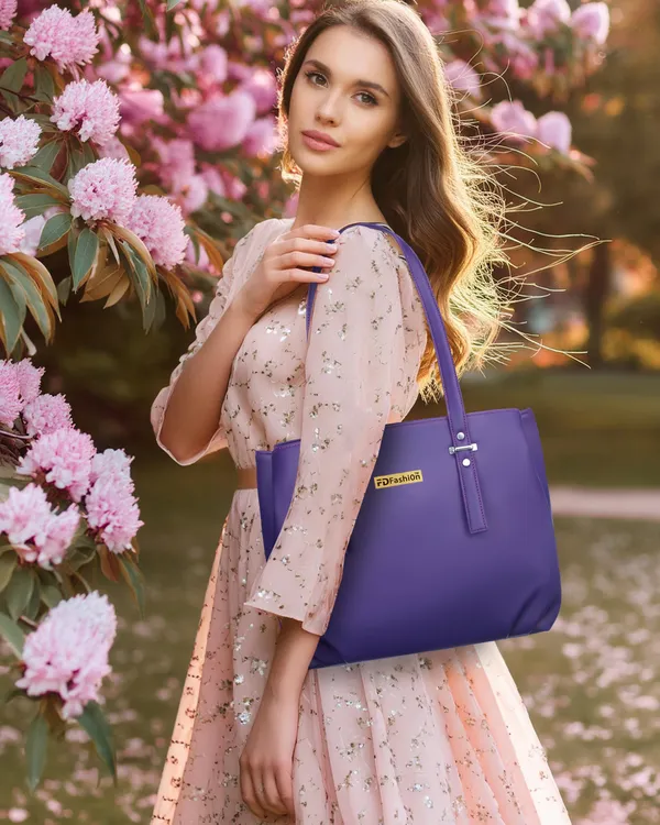 Purple_Artificial_Leather_Shoulder_Bag__For_Women