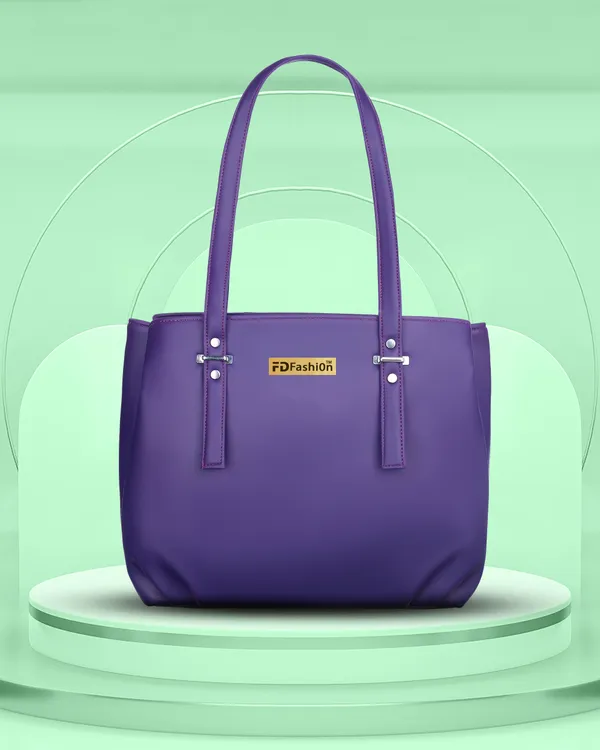 Purple_Artificial_Leather_Shoulder_Bag__For_Women