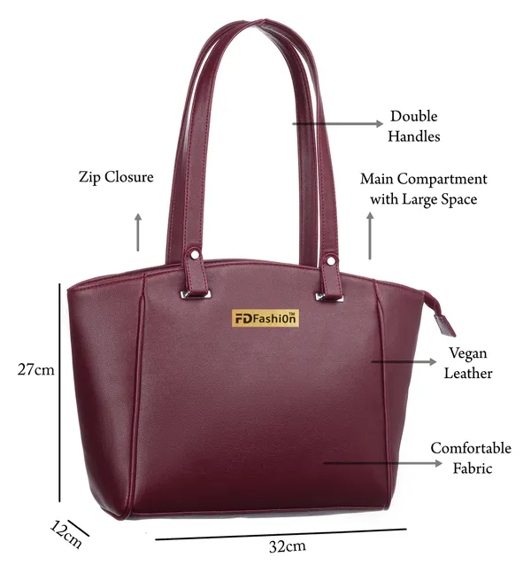 Maroon_Pu_Shoulder_Bag__For_Women