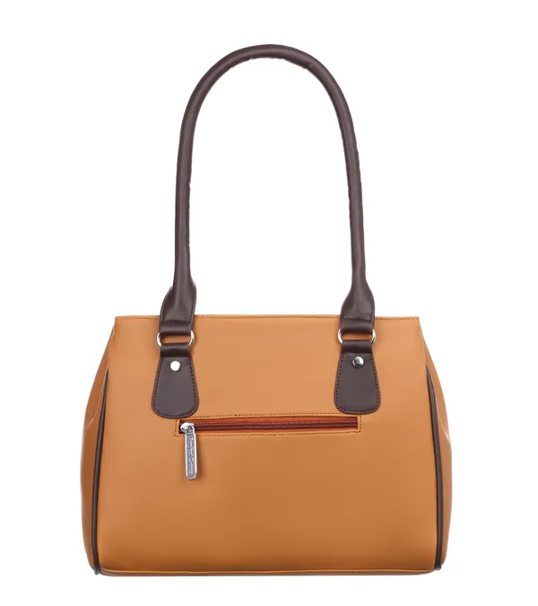 Tan_&_Black_Artificial_Leather_Shoulder_BagFor_Women