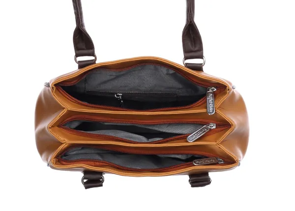 Tan_&_Black_Artificial_Leather_Shoulder_BagFor_Women