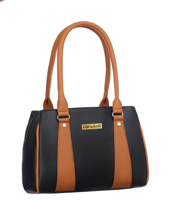 Black_&_Tan_Artificial_Leather_Shoulder_Bag__For_Women