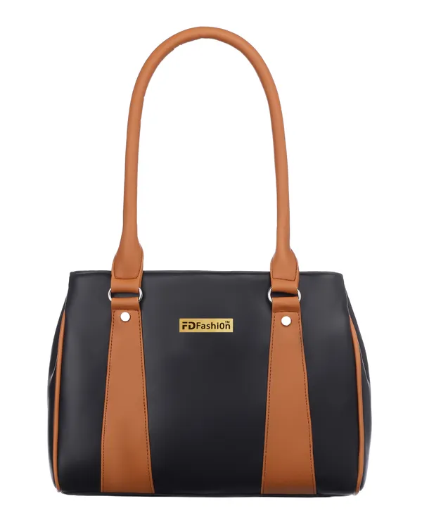 Black_&_Tan_Artificial_Leather_Shoulder_Bag__For_Women