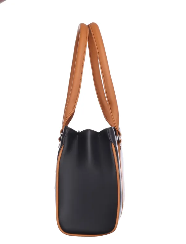 Black_&_Tan_Artificial_Leather_Shoulder_Bag__For_Women