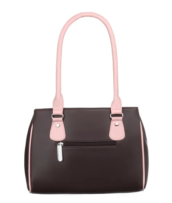 Brown_&_Pink_Artificial_Leather_Shoulder_Bag__For_Women