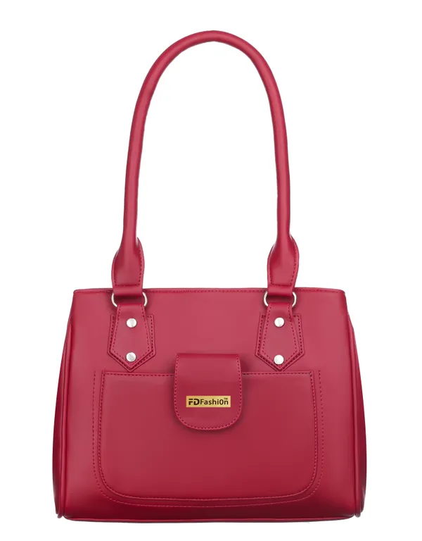 Maroon_Artificial_Leather_Shoulder_Bag__For_Women