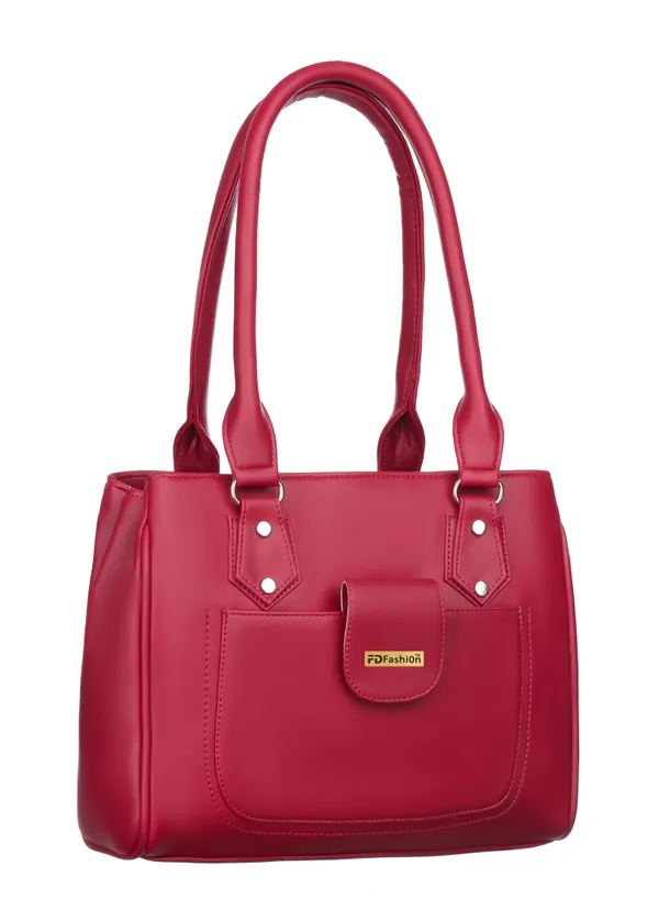 Maroon_Artificial_Leather_Shoulder_Bag__For_Women