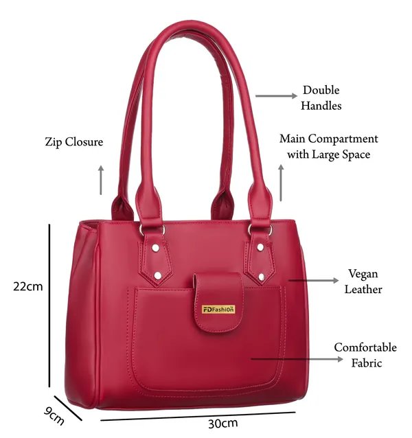 Maroon_Artificial_Leather_Shoulder_Bag__For_Women