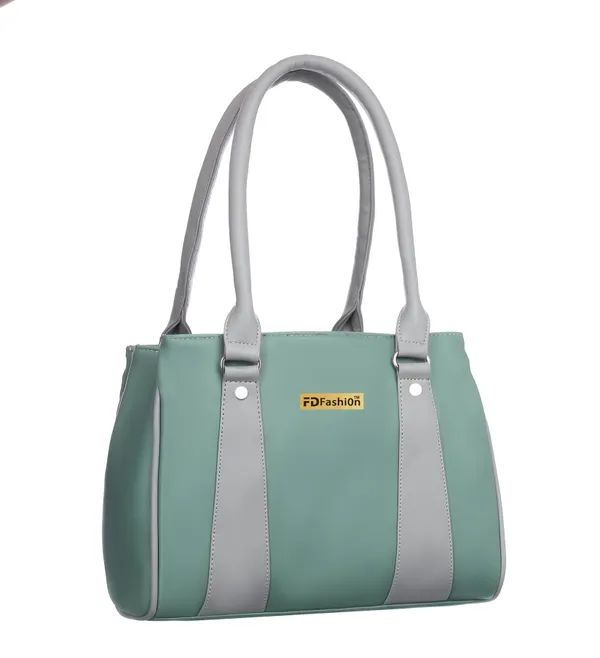 Green_&_Grey_Artificial_Leather_Shoulder_Bag__For_Women