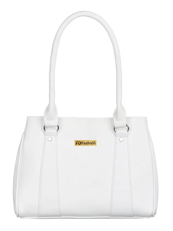White_Pu_Shoulder_Bag__For_Women