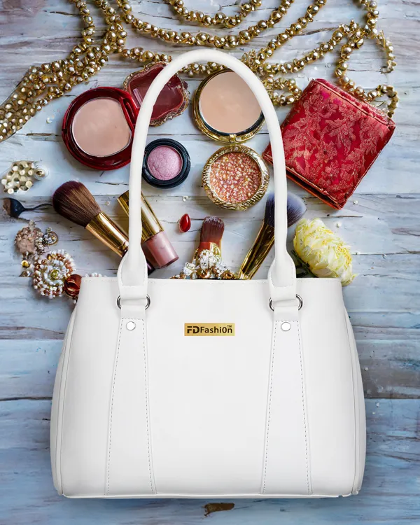 White_Pu_Shoulder_Bag__For_Women