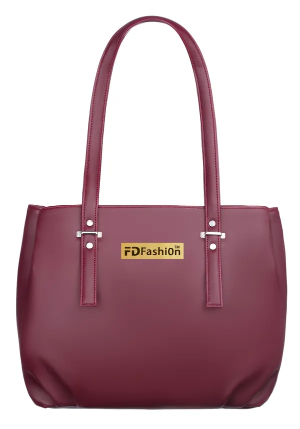 Maroon_Artificial_Leather_Shoulder_Bag_For_Women