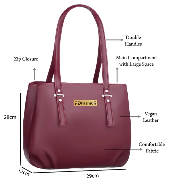 Maroon_Artificial_Leather_Shoulder_Bag_For_Women