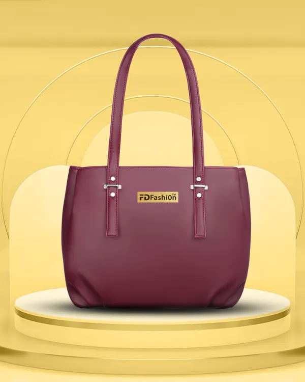 Maroon_Artificial_Leather_Shoulder_Bag_For_Women