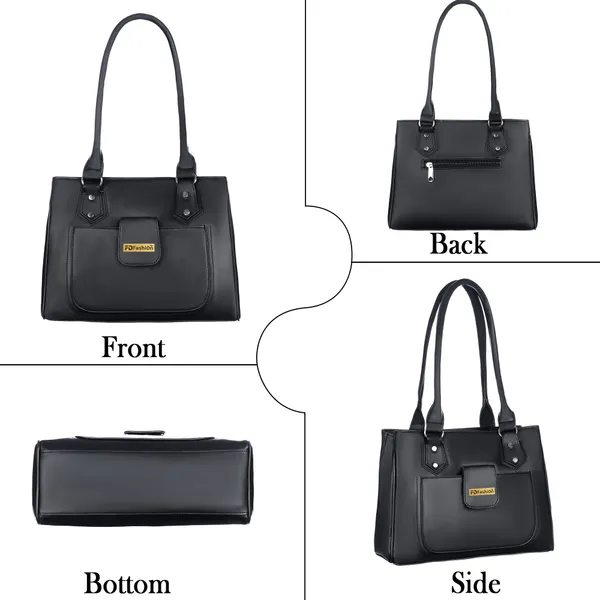 Black_Artificial_Leather_Shoulder_Bag__For_Women