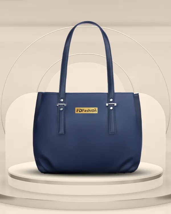 Blue_Artificial_Leather_Shoulder_Bag_For_Women