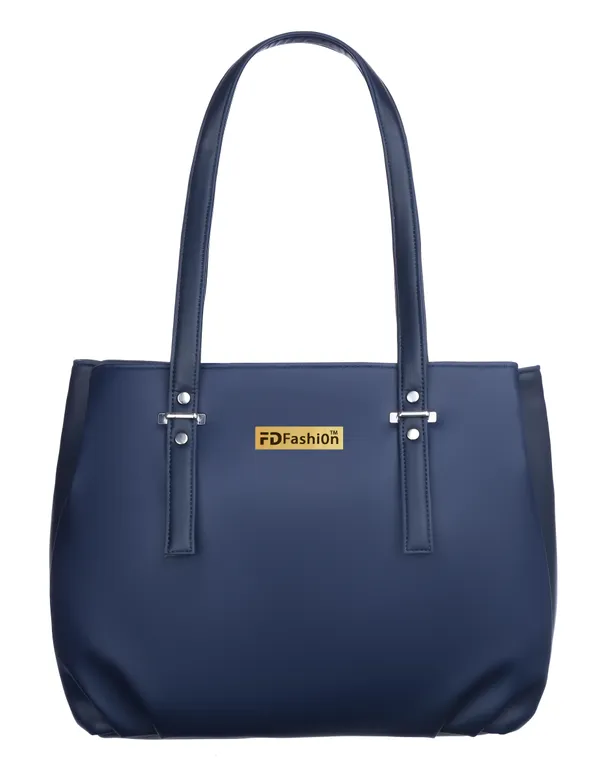 Blue_Artificial_Leather_Shoulder_Bag_For_Women