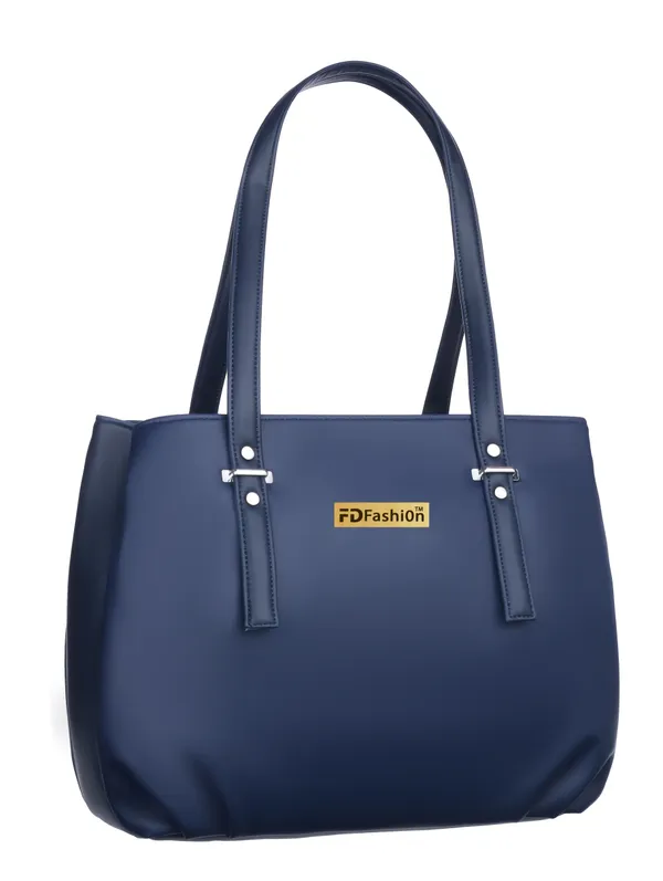 Blue_Artificial_Leather_Shoulder_Bag_For_Women