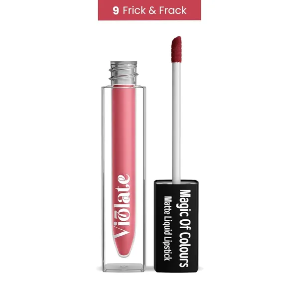 _Liquid_Matte_Lipstick_For_Women,Long_Lasting,16Hr_Wear,Quick_Drying,Smooth_Finish,Long_Lasting_Rich_Color,_Non-Drying,_All_Skin_Types,_9_Shade,_5Ml_(Frick_&_Frack,_5_Ml)