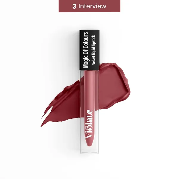 _Velvet_Liquid_Lipstick_Velvet_Smooth,_Non-Sticky,_Hydrating_&_Moisturising,_Waterproof_,_Long_Lasting_Rich_Color,_Non-Drying,_All_Skin_Types,_Soft_Velvet_Finish_Makeup_Gift_Kit_for_Women_&_Girls_(Interview,_5_ml)