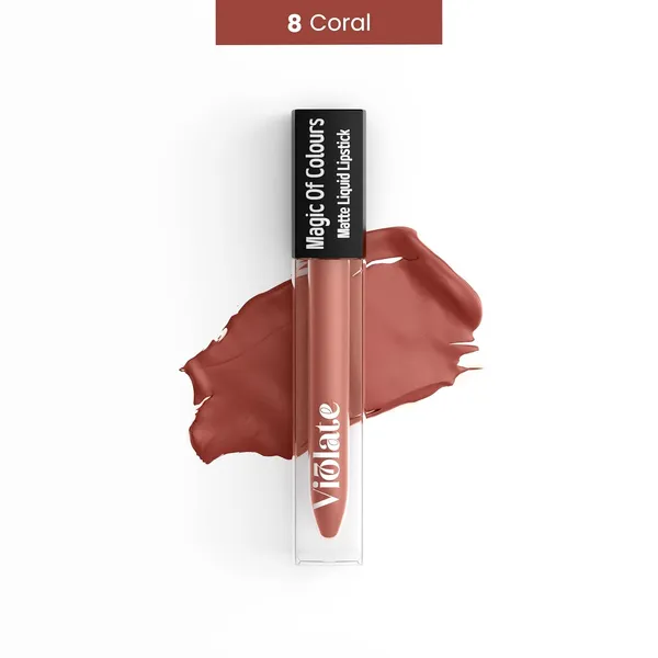 _Liquid_Matte_Lipstick_Non_Transfer_Liquid_Lipstick_Matte_Texture12Hrs_Waterproof(Coral,_5_Ml)