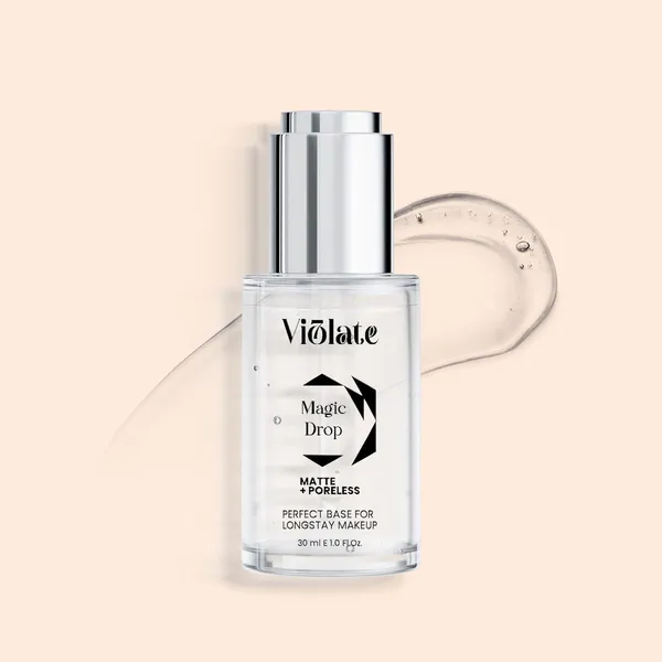 _Violate_Magic_Drop_Face_Primer_|_Silicone-Based,_Lightweight_Formula_with_Vitamin_A_&_E_|_Oil-Free,_Matte_&_Poreless_Finish_|_Hydrating_&_Sebum_Control_Primer_for_Long-Lasting_Makeup_Base_(30ml)