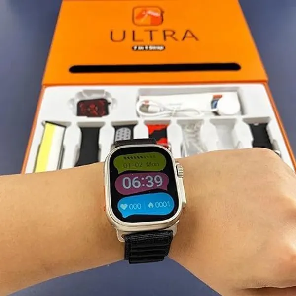 7_In_1_Ultra_Sport_Version_Watch_49_Mm_Bt_Calling_7_Belt_For_Men__Women_Multicolor_Strap_Free_Size