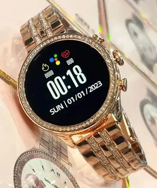 Gen_8_Rose_Gold_Daimond_Edition_Stainless_Steel_Women_Bluetooth_Calling_Gift_Smartwatch