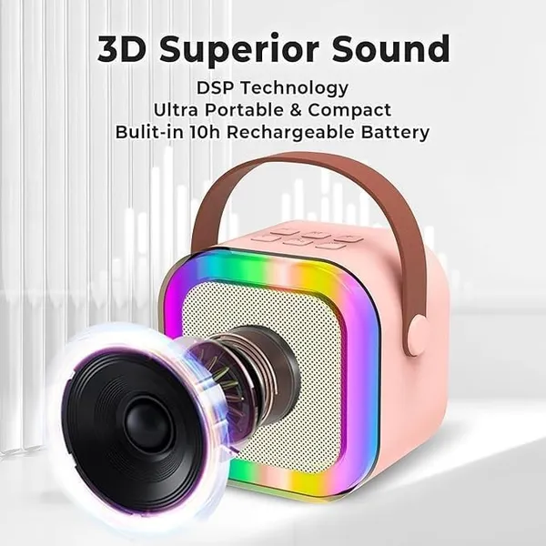 K12_Bluetooth_Speaker_With_Microphone_For_Kids_Wireless_Karaoke_Microphone_For_Toy_Gift_Singing_Party_And_Rgb_Lighting_Beige_1_Mike