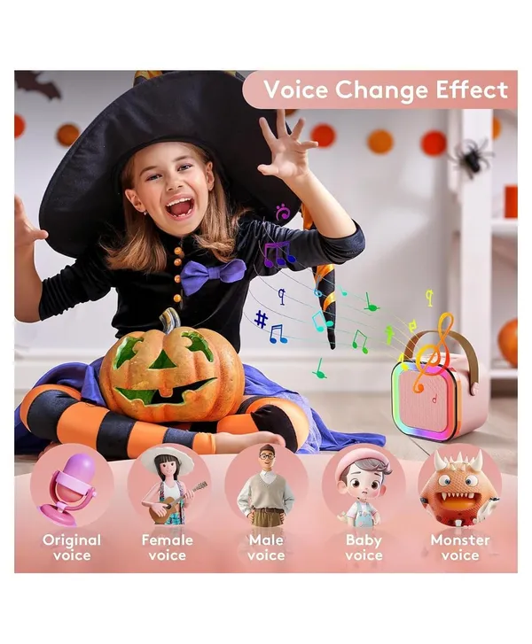 K12_Bluetooth_Speaker_With_Microphone_For_Kids_Wireless_Karaoke_Microphone_For_Toy_Gift_Singing_Party_And_Rgb_Lighting_Beige_1_Mike