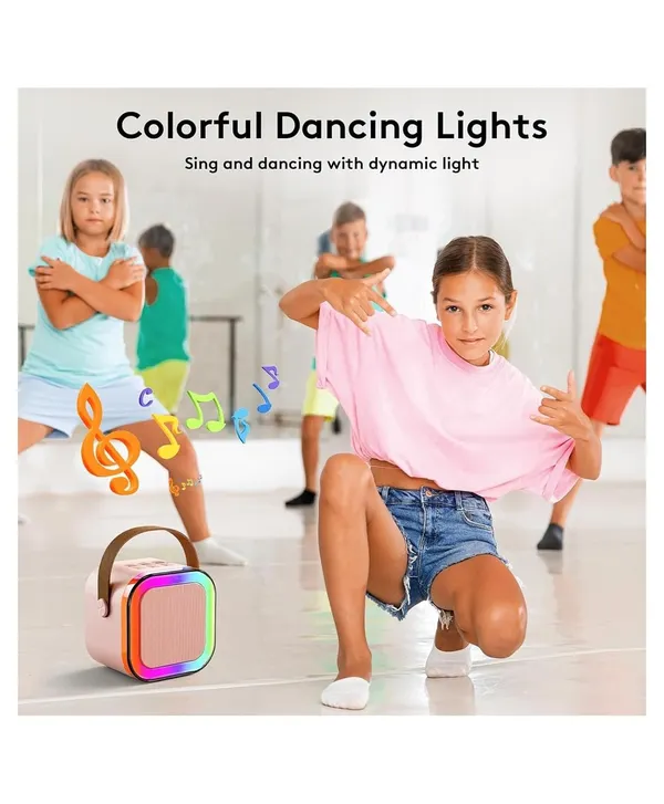 K12_Bluetooth_Speaker_With_Microphone_For_Kids_Wireless_Karaoke_Microphone_For_Toy_Gift_Singing_Party_And_Rgb_Lighting_Beige_1_Mike