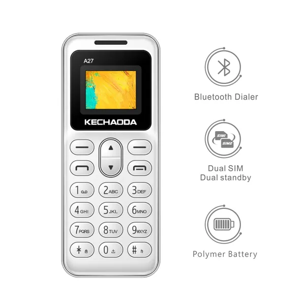 Kechaoda_A27_0.66_Inch_350Mah_Finger_Mini_Card_Phone_Bt_Dialer_Dual_Sim_Card_Dual_Standby_Feature_Phones