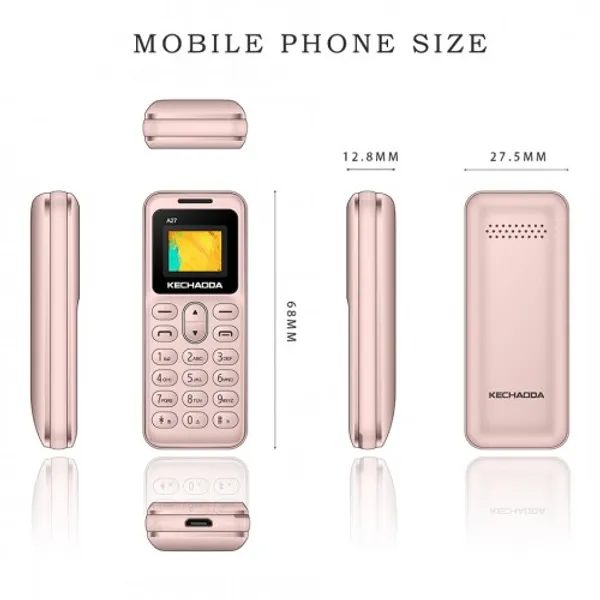 Kechaoda_A27_0.66_Inch_350Mah_Finger_Mini_Card_Phone_Bt_Dialer_Dual_Sim_Card_Dual_Standby_Feature_Phones
