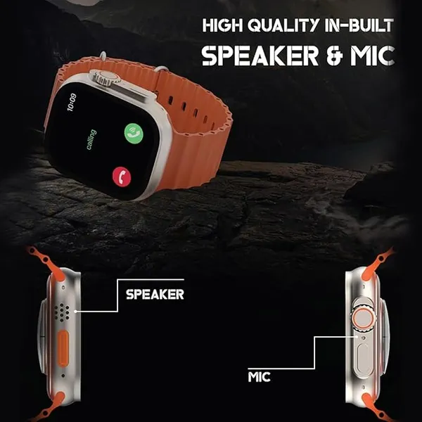 U9_Ultra_Big_2.19_Infinite_Display_Wireless_Charging_Multiple_Dial_Faces_Bluetooth_Calling__Sports_Modes_New_Tech_Smartwatch_Gold_Dial_Orange_Strap