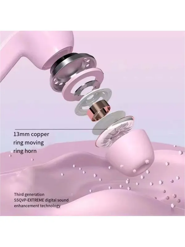 Pink_Longwings_T6_Tws_Earphone_Wireless_Bluetooth_5.3_Headphones_Sport_Acefast_Crystal_Earbuds_Bluetooth_Gaming_Headset__Pink_And_White_True_Wireless
