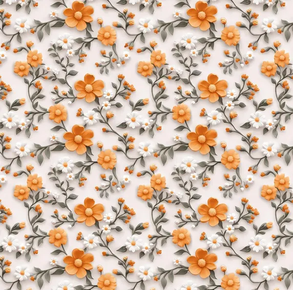 Loyrex_Orange_7D_Flower_Printed_Cotton_160_TC_Jointless_Super_King_Size_Double_Bed_Sheet_with_2_Pillow_Covers_Fitted