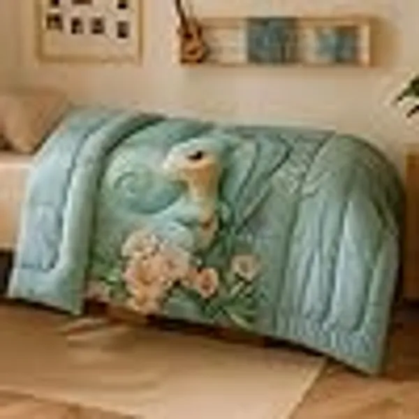 Loyrex_7D_Printed_Microfiber_dinasaur__Kids_Comforter_double_Bed_|_Cotton_Feel_Lightweight_Ultra_Soft_AC_Blanket_with_Carry_Bag_flat